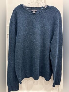 Banana Republic Men's Luxury Winter Blend Blue Crewneck Sweater